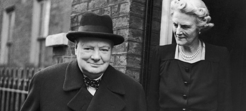 Winston Churchill and his wife Clementine in 1945 (Photo by Keystone/Hulton Archive/Getty Images)